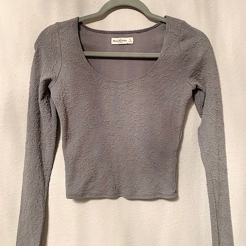 Gray Crop Top